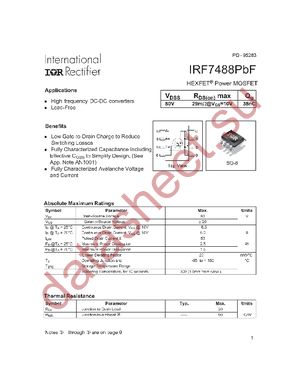 IRF7488PBF datasheet  